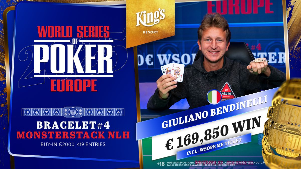 Bendinelli gewinnt 2000€ WSOPE Monsterstack NLH - Final Day