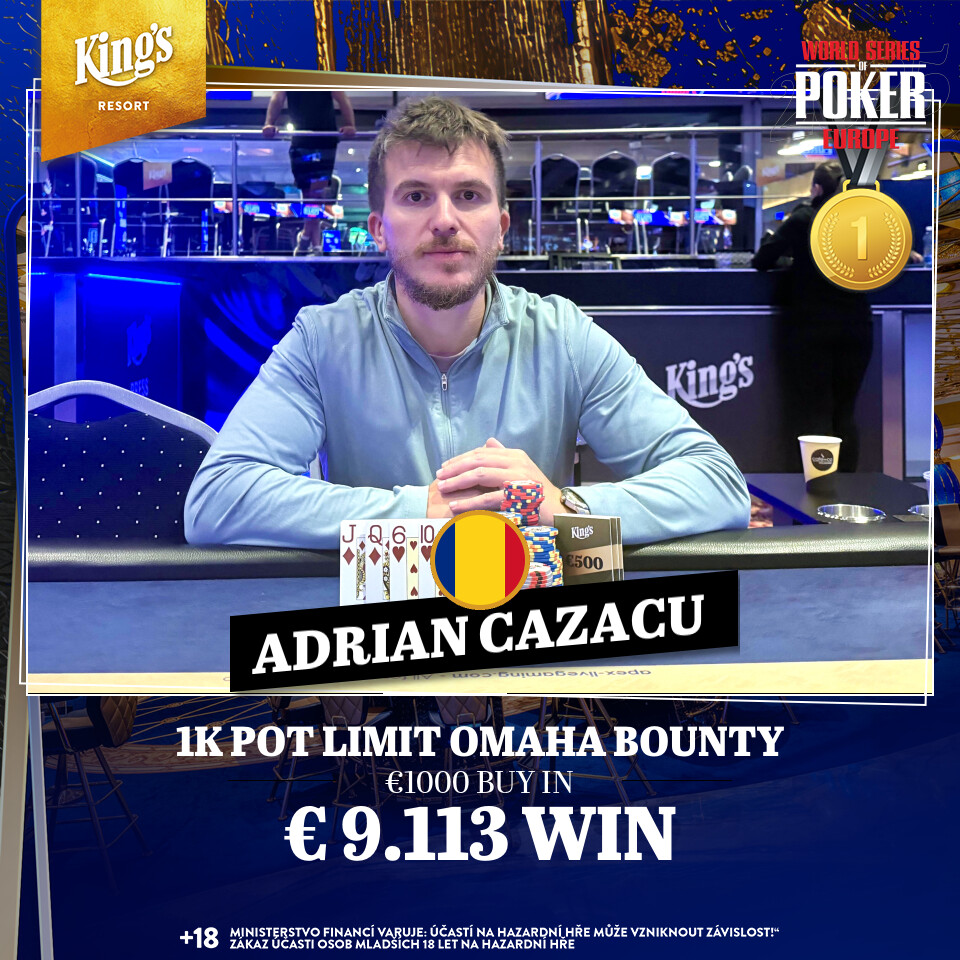 Cazacu gewinnt 1K Pot Limit Omaha Bounty