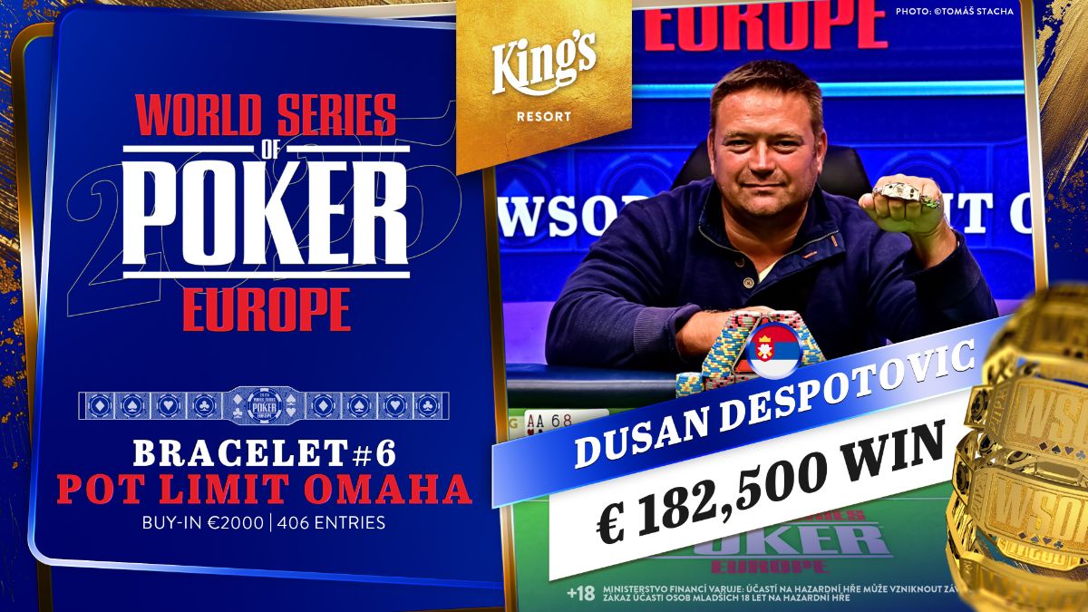 Despotovic gewinnt Event #6 2000€ WSOPE Pot Limit Omaha – Final Day