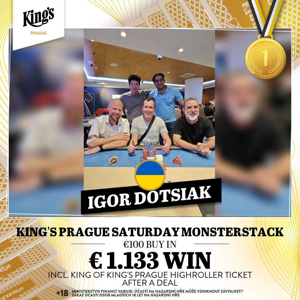 Dotsiak gewinnt King's Prague Saturday Monsterstack