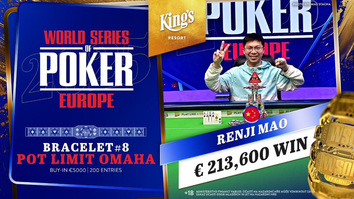 Mao gewinnt Event #8 5000€ WSOPE Pot Limit Omaha - Final Day