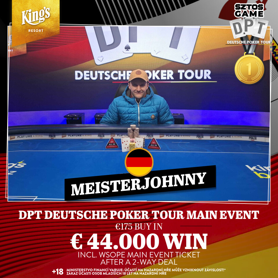 MeisterJohnny gewinnt Deutschen Poker Tour (DPT)
