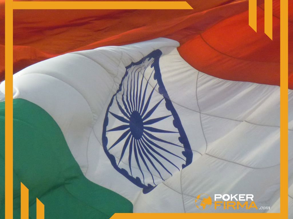 Indische Flagge im Wind