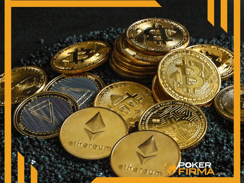 Stapel aus Kryptocoins