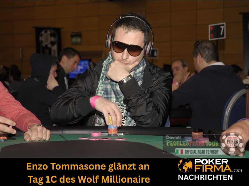 Mit einer beeindruckenden Leistung verschaffte sich Enzo Tommasone am Mittwoch, dem 4. September, die Führung beim dritten Starttag des €350 Wolf Millionaire