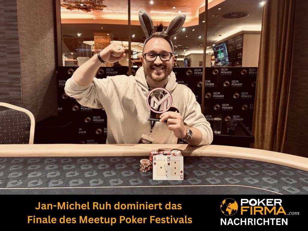 Ausgerechnet Jan-Michel Ruh, der kreative Kopf hinter der Meetup Poker Festival-Serie, krönt das Abschluss-Turnier mit einem eigenen Sieg.