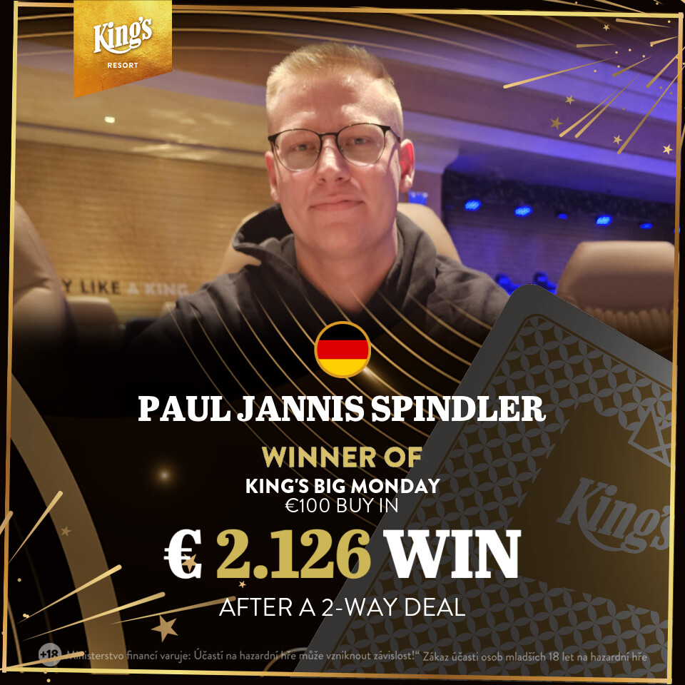 Paul Jannis Spindler siegt beim King's Big Monday