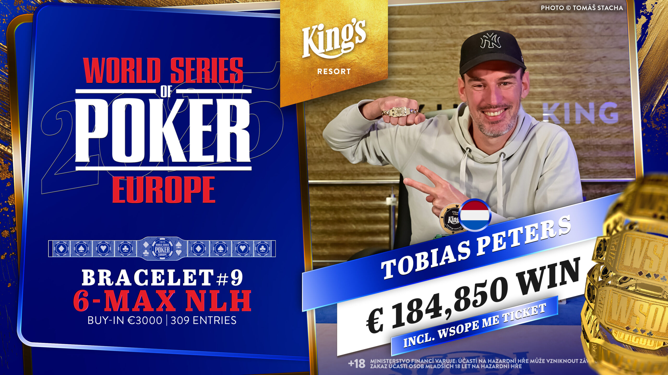Peters gewinnt 3000 € WSOPE 6-max NLH - Final Day