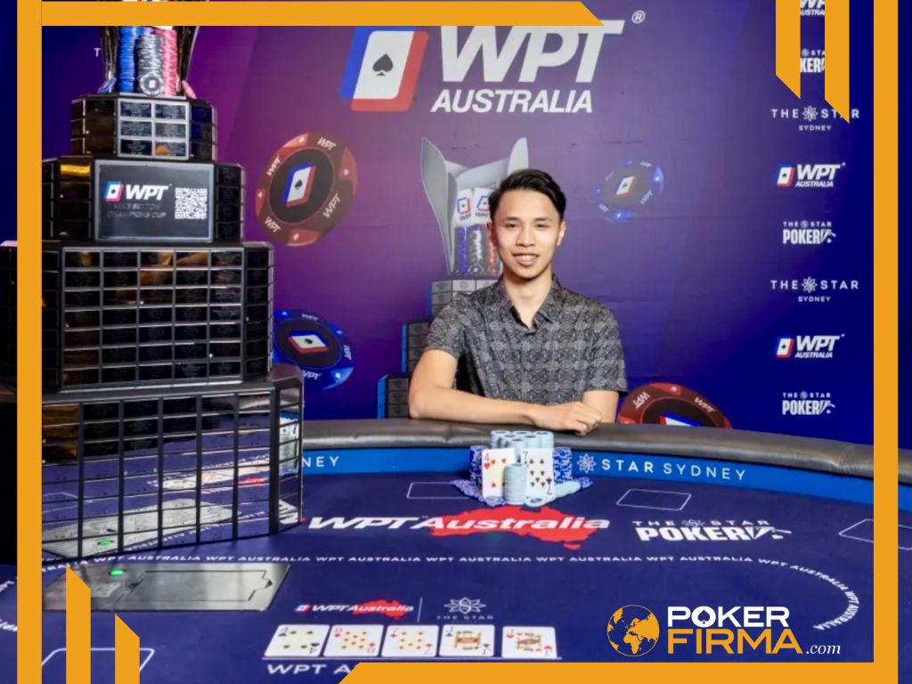 Alan Pham nach seinem Sieg in Australien.