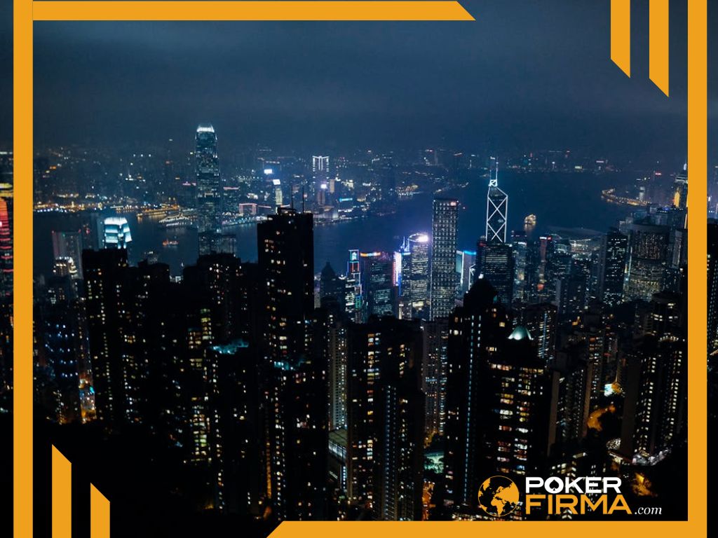 Hongkong bei Nacht.