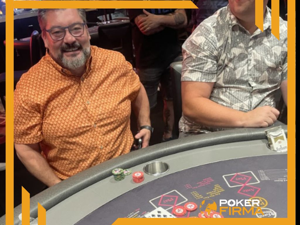 Derek B. aus Kanada am Poketisch im Flamingo Las Vegas