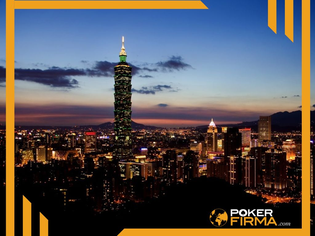 Blick auf Taipei bei Nacht