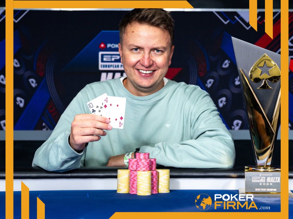 Tomasz Brzezinski nach seinem Sieg beim Main Event der EPT Malta.