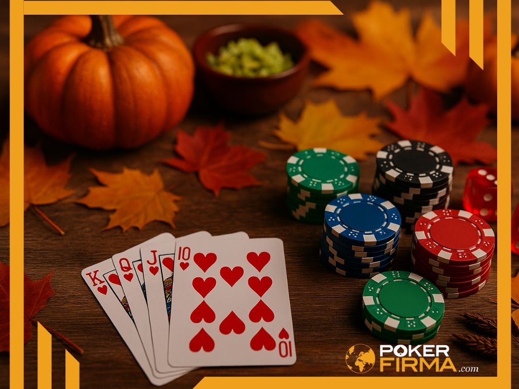Herbstlicher Pokertisch