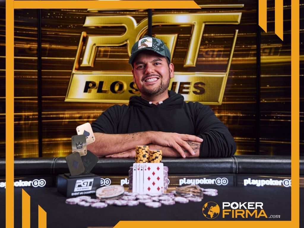 Bryce Yockey nach seinem Sieg beim Event #6 der PGT PLO Series II.