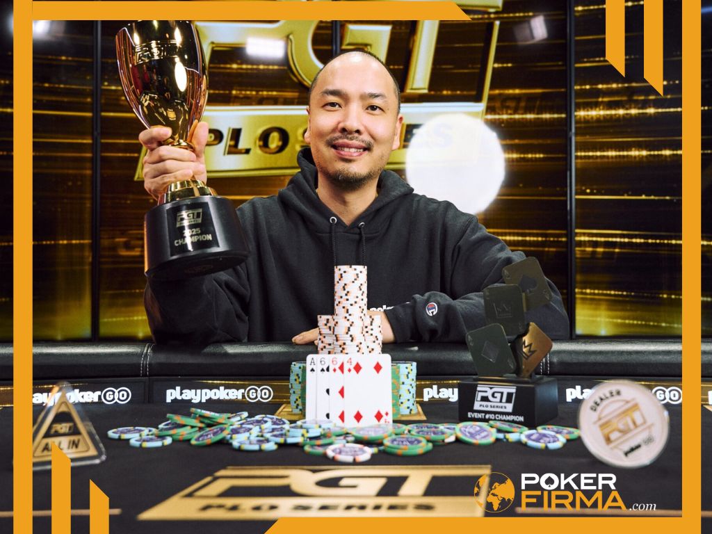 Chino Rheem mit seiner PGT PLO Series Trophäe