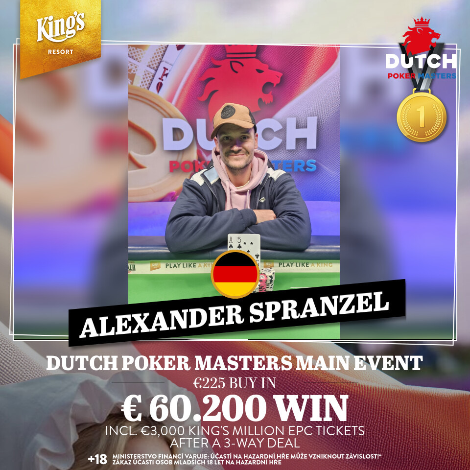 Spranzel gewinnt Dutch Poker Masters - Final Day