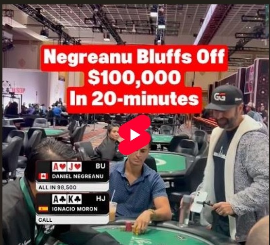 WSOP: $50k High Roller – Daniel Negreanu verballert $100k in 20 Minuten! (Video)