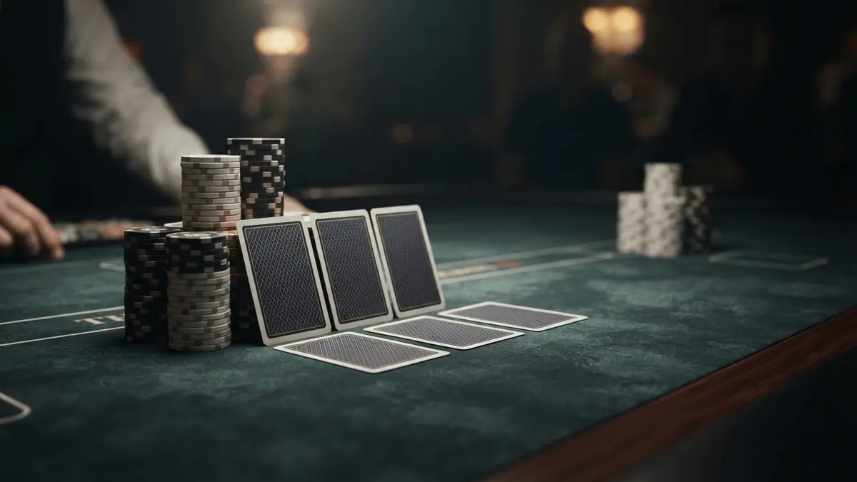 Winning poker hand and chips on a table symbolizing Wang Ye’s full-house Triton victory